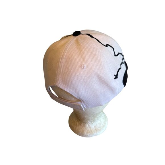 White & Black Skull Graphic Baseball Cap 100% Polyester One Size Fits All Made I - Picture 3 of 5